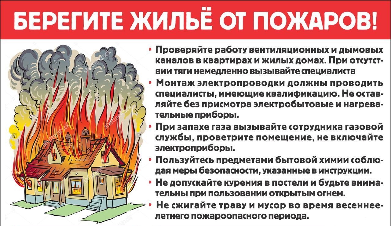 Берегите жилье от пожаров.
