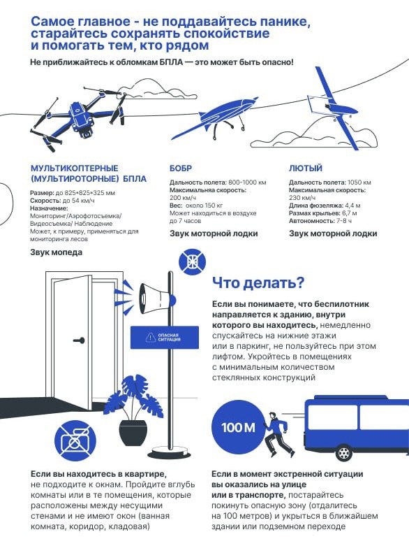 Управление региональной безопасности Правительства Саратовской области разъясняет, что делать в случае обнаружения в воздухе беспилотного летательного аппарата.